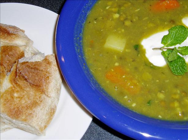 Punjabi Pea and Mint Soup. Photo by Chef #302958