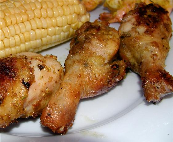 Curry Butter Chicken Legs on the Barbie. Photo by Mrs Goodall