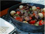 Grilled Veggie and Steak Appetizer