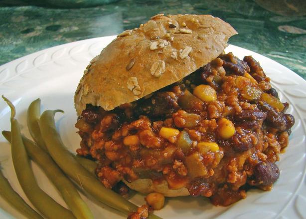 Low Fat Turkey Sloppy Joes. Photo by Derf