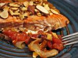 Salmon With Almonds and Tomato-Lemon Sauce