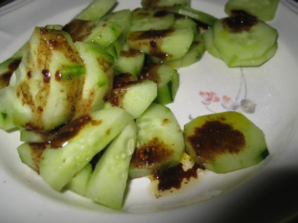 English Cucumber Salad With Balsamic Vinaigrette. Photo by KellyMae
