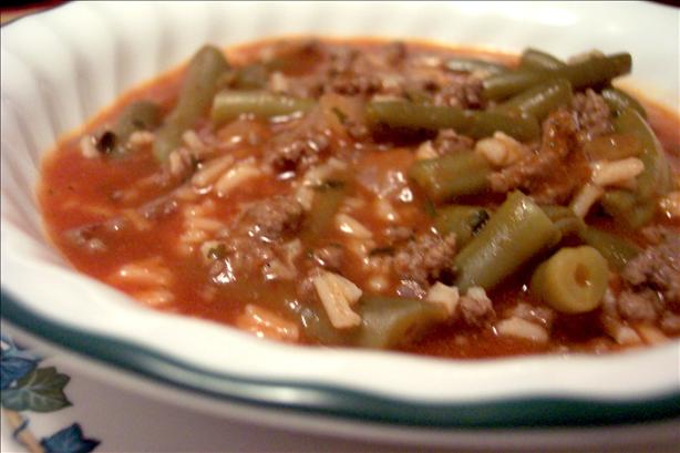 Healthy Hamburger and Green Bean Soup. Photo by HeatherFeather