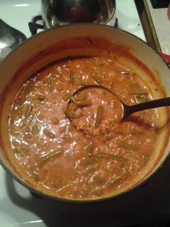 Healthy Hamburger and Green Bean Soup. Photo by pookiexcore