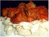 Meatballs in Tomato-Wine Sauce. Recipe by ratherbeswimmin'