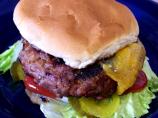Cheddar Cheese, Pretzel, Beer & Beef Hamburgers