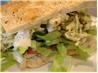 Pesto Chicken Salad Sandwiches. Recipe by SkinnyMinnie
