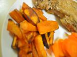 Spicy Baked Sweet Potato "fries"