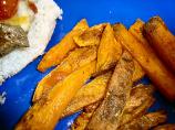Spicy Baked Sweet Potato "fries". Photo by happynana