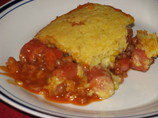 Baked Bean Corn Dog Casserole
