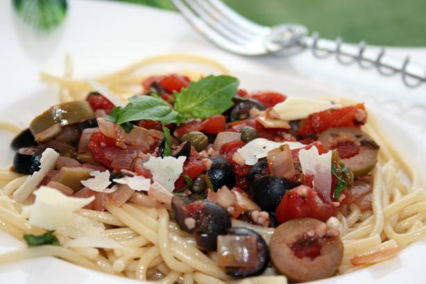 Pasta Puttanesca ( the Madame's Pasta ). Photo by **Tinkerbell**