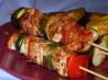 Sour Cream-Dijon Marinated Chicken Kabobs. Recipe by Kittencalskitchen