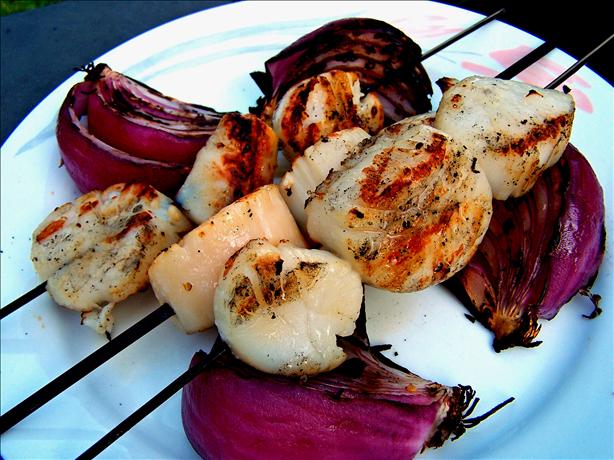 Beer and Scallop Kebabs. Photo by Rita~