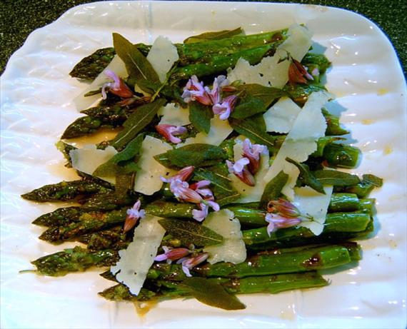 Roasted Asparagus Salad With Fried Sage. Photo by Mikekey