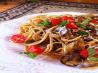 Pasta with mushrooms and spinach. Recipe by Evie*