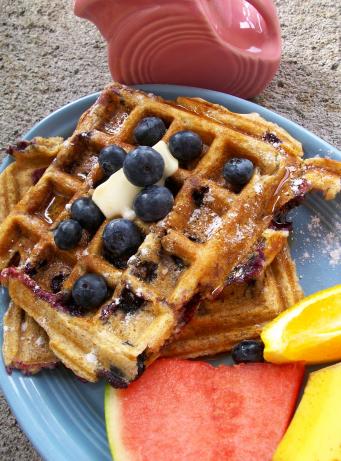 Blueberry Buttermilk Waffles. Photo by Cookgirl