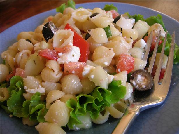Greek Pasta Shells Salad. Photo by Pam-I-Am