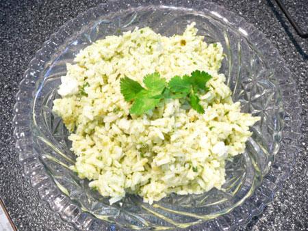 Cafe Pasqual's Cilantro Rice. Photo by Mikekey
