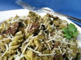 Bacon and Mushroom Penne With Sun-Dried Tomato Pesto