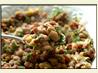 Warm Bean Salad with Balsamic-Bacon Vinaigrette. Recipe by Miss Erin