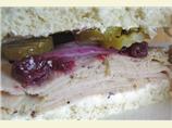 Cranberry Turkey Sandwich on Sourdough Non-Dairy. Photo by islandgirl77551