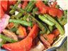 Grilled Green Bean Salad With Red Onions and Tomatoes. Recipe by lazyme