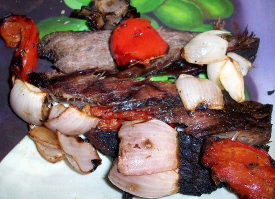 Grilled Flank Steak, Onion and Bell Pepper Sandwiches. Photo by diner524