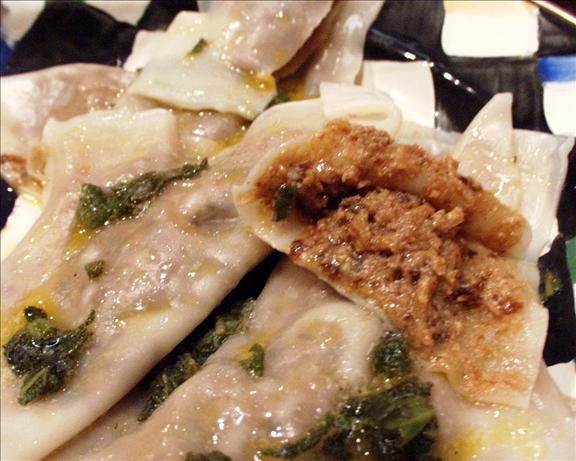 Dried Plum Ravioli With Sage Butter. Photo by FLKeysJen