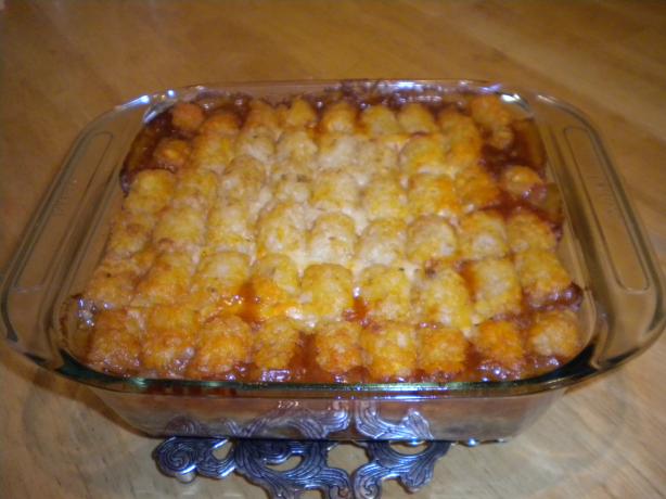 Chili Tater Tot Casserole. Photo by SweetSueAl