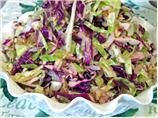 Crunchy Red and Green Coleslaw Wth Candied Walnuts