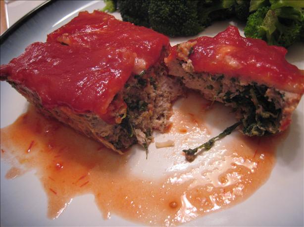 Turkey Meatloaf With Spinach and Bacon. Photo by yogiclarebear