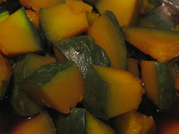 Japanese Style Simmered Sweet Kabocha. Photo by brokenburner
