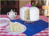 Coconut Layer Cake With Lemon Filling and Marshmallow-Like Frost