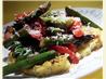 Grilled Herb Polenta  With Asparagus,  Tomatoes and Parmesan
