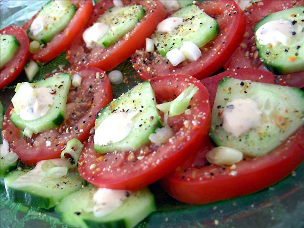 Tomato and Cucumber. Photo by Derf