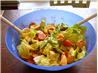 Hot Chicken & Sausage Salad. Recipe by Perfect Pixie