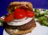 Red, White and Blue Burgers. Recipe by LAURIE