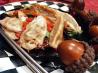 Pot Sticker and Roasted Pepper Salad. Recipe by lazyme