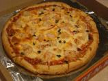 Shrimp, Sweet Onion, and Roasted Red Pepper Pesto Pizza