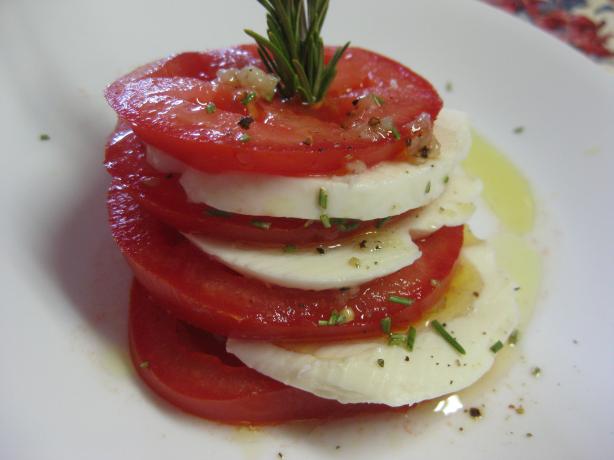 Mozzarella & Tomato Stacks With Rosemary. Photo by Charlotte J