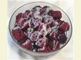 Raspberries and Sweetened Condensed Milk