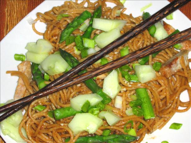 Sesame Chicken and Asparagus Pasta. Photo by ~Leslie~