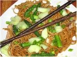 Sesame Chicken and Asparagus Pasta