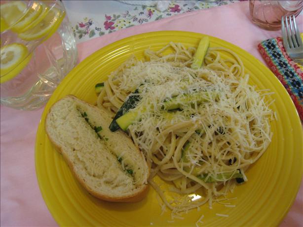 Linguine W/ Creamy Zucchini Sauce. Photo by hisfavoritemavis