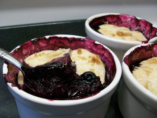 Blueberry(Or Blackberry) Cobbler With Honey Biscuits. Photo by 2Bleu