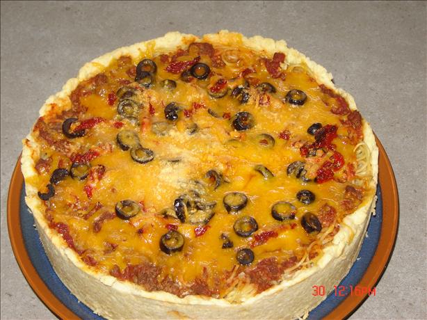 Mile High Spaghetti Pie. Photo by Chef KoKo