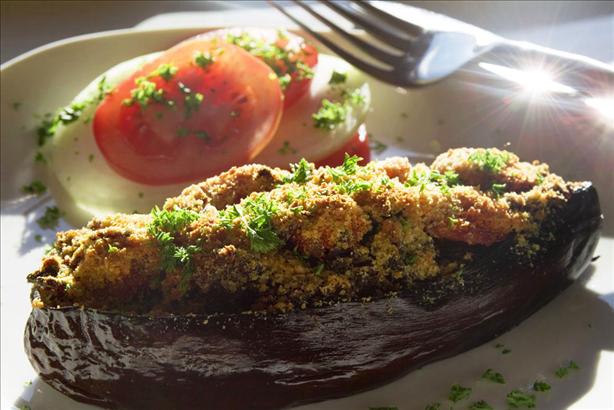 Shrimp Stuffed Eggplant (Aubergine). Photo by Aaliyah's&Aaron's mum