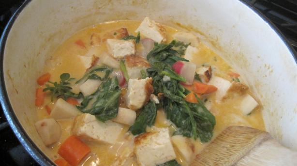 Thai Tofu With Zucchini, Red Bell Pepper and Lime. Photo by magpie diner