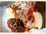 Salsa Meatballs Browned in Garlic Oil