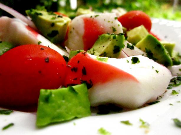 Imitation Crab (Surimi) and Avocado Salad. Photo by gailanng